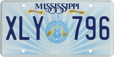 MS license plate XLY796