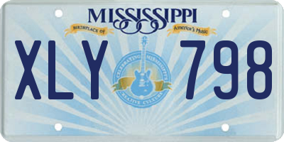 MS license plate XLY798