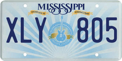 MS license plate XLY805