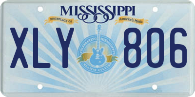MS license plate XLY806