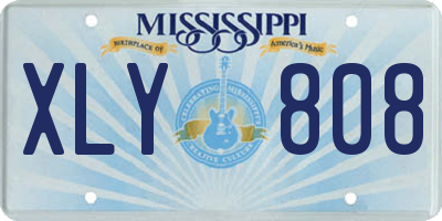 MS license plate XLY808