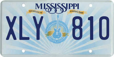 MS license plate XLY810