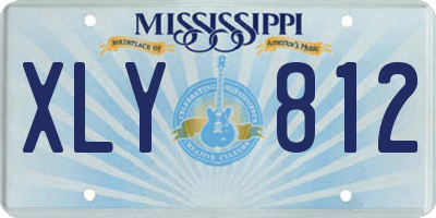 MS license plate XLY812