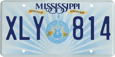 MS license plate XLY814