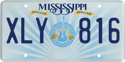 MS license plate XLY816
