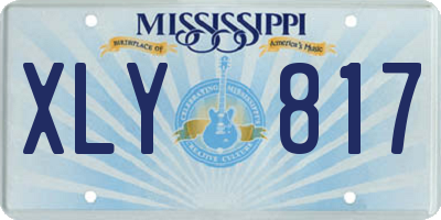 MS license plate XLY817