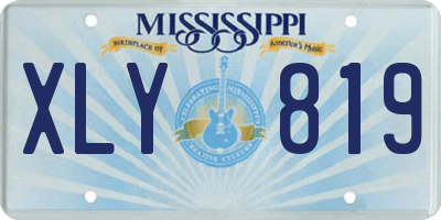 MS license plate XLY819