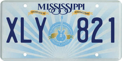 MS license plate XLY821
