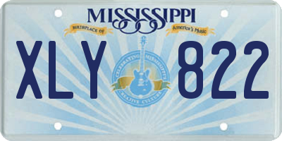 MS license plate XLY822