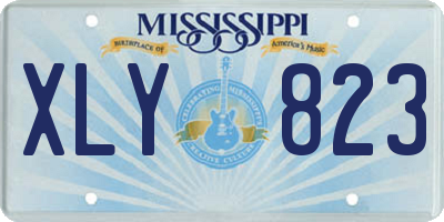 MS license plate XLY823