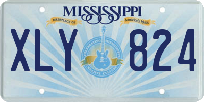 MS license plate XLY824