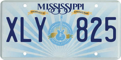 MS license plate XLY825
