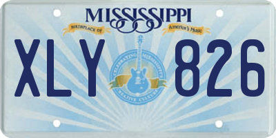 MS license plate XLY826