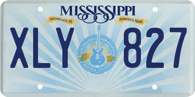MS license plate XLY827