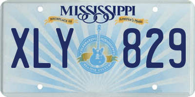 MS license plate XLY829