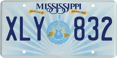 MS license plate XLY832