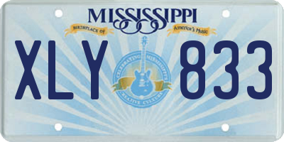 MS license plate XLY833