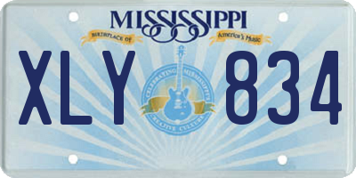 MS license plate XLY834