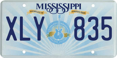 MS license plate XLY835