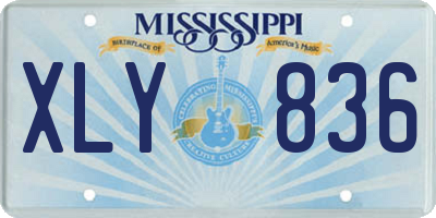 MS license plate XLY836