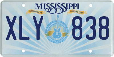 MS license plate XLY838