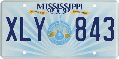 MS license plate XLY843