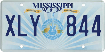 MS license plate XLY844