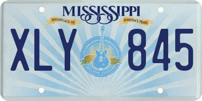 MS license plate XLY845
