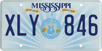 MS license plate XLY846