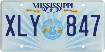 MS license plate XLY847