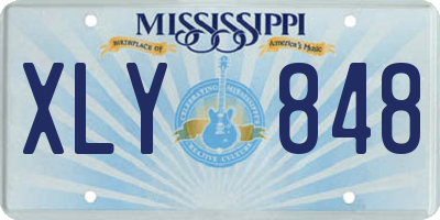 MS license plate XLY848