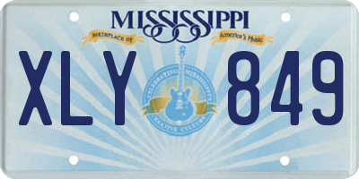MS license plate XLY849