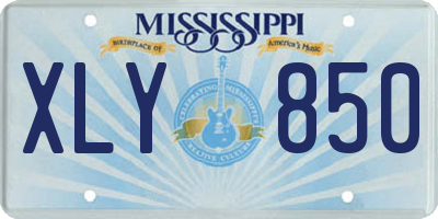 MS license plate XLY850