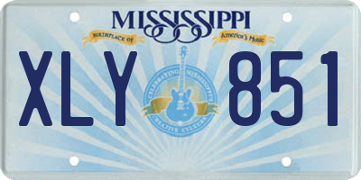 MS license plate XLY851