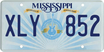 MS license plate XLY852