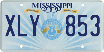 MS license plate XLY853