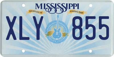 MS license plate XLY855
