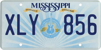 MS license plate XLY856