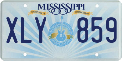 MS license plate XLY859