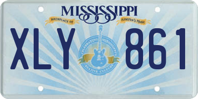 MS license plate XLY861