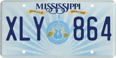 MS license plate XLY864