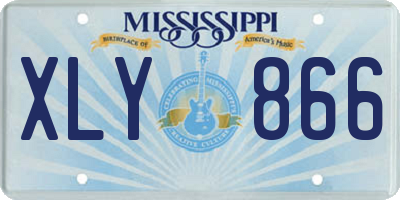 MS license plate XLY866