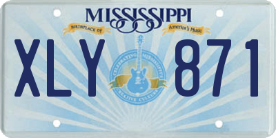MS license plate XLY871