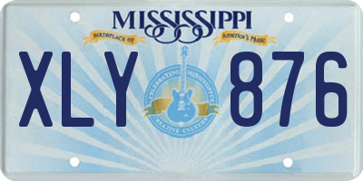 MS license plate XLY876