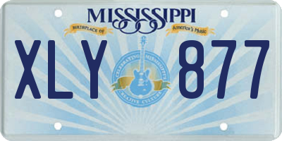 MS license plate XLY877