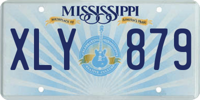 MS license plate XLY879