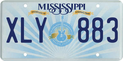 MS license plate XLY883