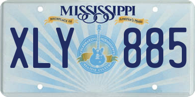 MS license plate XLY885