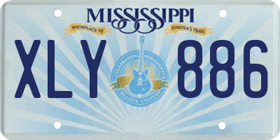 MS license plate XLY886
