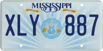 MS license plate XLY887